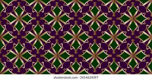 Modern pattern with geometric ornaments for invitation card, scrapbook, banner, postcard. Ornaments on dishes, textiles, wallpaper. Abstract decorative vintage texture.