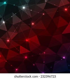 Modern pattern of geometric shapes, color triangle