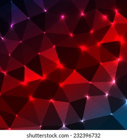 Modern pattern of geometric shapes, color triangle