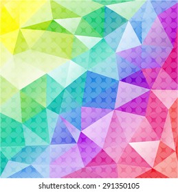 Modern pattern of geometric shapes, color triangle
