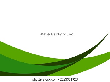 Modern pattern green wave design background vector