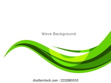 Modern pattern green wave design background vector