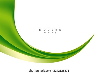 Modern pattern green wave design background vector