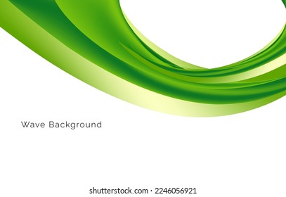 Vector de fondo de diseño de onda verde de patrón moderno