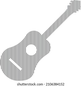 Modern pattern guitar icon vector isolated 