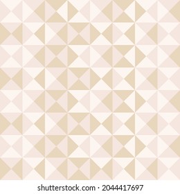 A modern pattern made up of a triangle of pastel colors. Seamless patterns for trendy fabrics, decorative pillows, wrapping paper, interior design. Vector.