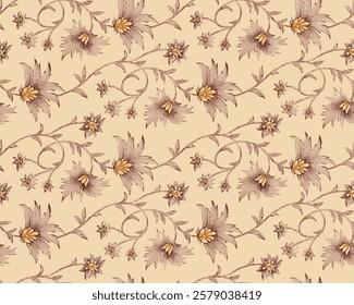 Modern Pattern minimalist geometric layouts enhanced with organic floral flourishes for stylish wallpapers, sophisticated gift wraps, and textiles.