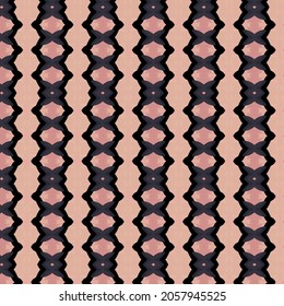 Modern Pattern Ornament, Colored Seamless Geometric Pattern on pink mix black background for Design Wallpaper, Fashion Print, Trendy Decor, Home Textile, Retro Decoration. Vector.