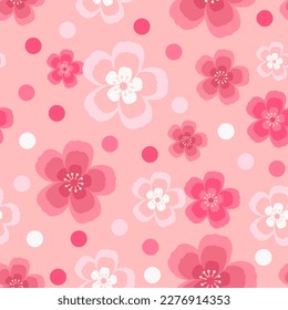 Modernes Muster mit rosafarbenen Blumen, großartiges Design für jeden Zweck. Fashion-nahtloses Muster. Schöner, nahtloser floraler Musterhintergrund. Moderne Kunstgrafik. Abstraktes dekoratives Muster.