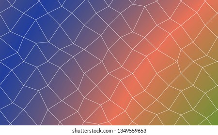 Modern pattern in polygonal mesh style. Decorative design For interior wallpaper, smart design, fashion print. Vector illustration. Creative gradient color
