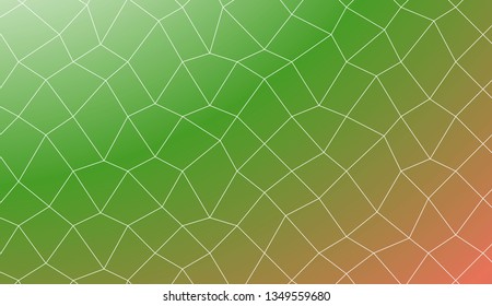 Modern pattern in polygonal mesh style. Decorative design For interior wallpaper, smart design, fashion print. Vector illustration. Creative gradient color