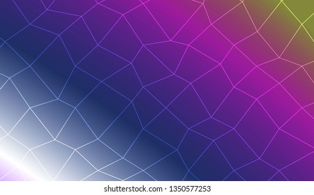 Modern pattern in polygonal mesh style. Decorative design For interior wallpaper, smart design, fashion print. Vector illustration. Creative gradient color