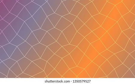 Modern pattern in polygonal mesh style. Decorative design For interior wallpaper, smart design, fashion print. Vector illustration. Creative gradient color