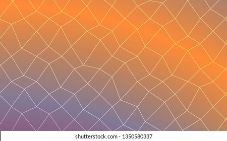 Modern pattern in polygonal mesh style. Decorative design For interior wallpaper, smart design, fashion print. Vector illustration. Creative gradient color