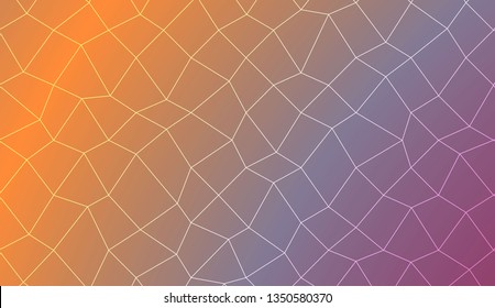 Modern pattern in polygonal mesh style. Decorative design For interior wallpaper, smart design, fashion print. Vector illustration. Creative gradient color