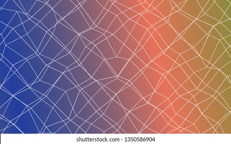 Modern pattern in polygonal mesh style. Decorative design For interior wallpaper, smart design, fashion print. Vector illustration. Creative gradient color