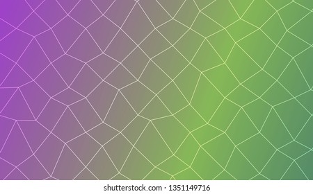 Modern pattern in polygonal mesh style. Decorative design For interior wallpaper, smart design, fashion print. Vector illustration. Creative gradient color