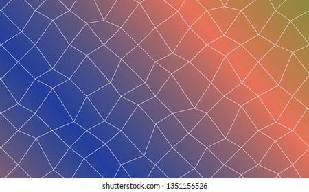 Modern pattern in polygonal mesh style. Decorative design For interior wallpaper, smart design, fashion print. Vector illustration. Creative gradient color