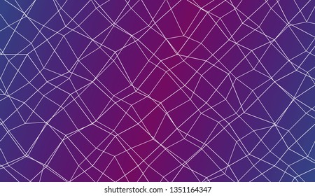 Modern pattern in polygonal mesh style. Decorative design For interior wallpaper, smart design, fashion print. Vector illustration. Creative gradient color