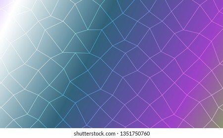 Modern pattern in polygonal mesh style. Decorative design For interior wallpaper, smart design, fashion print. Vector illustration. Creative gradient color