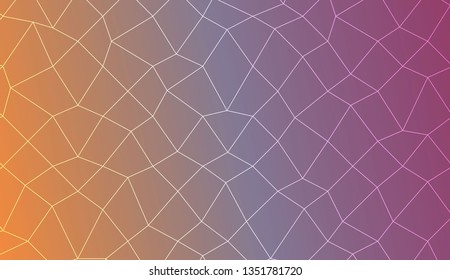Modern pattern in polygonal mesh style. Decorative design For interior wallpaper, smart design, fashion print. Vector illustration. Creative gradient color