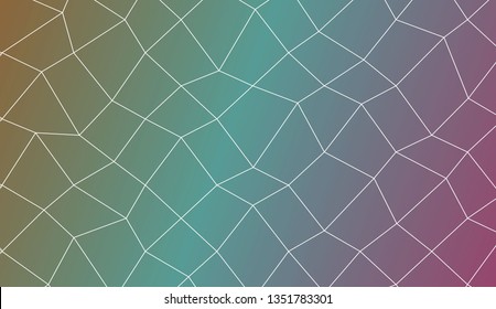 Modern pattern in polygonal mesh style. Decorative design For interior wallpaper, smart design, fashion print. Vector illustration. Creative gradient color