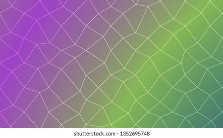 Modern pattern in polygonal mesh style. Decorative design For interior wallpaper, smart design, fashion print. Vector illustration. Creative gradient color