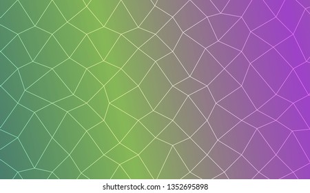 Modern pattern in polygonal mesh style. Decorative design For interior wallpaper, smart design, fashion print. Vector illustration. Creative gradient color