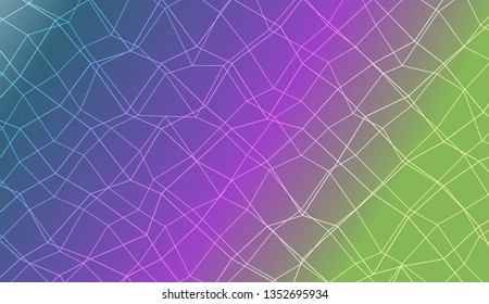 Modern pattern in polygonal mesh style. Decorative design For interior wallpaper, smart design, fashion print. Vector illustration. Creative gradient color