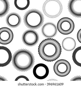 Modern Pattern. Seamless Texture.Technology circles. Vector
