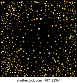 Modern pattern with star in dark sky. Vector illustration