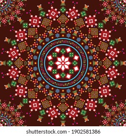 Modern pattern or Traditional Motif Design for Cultural Advertising campaign of India and Pakistan.