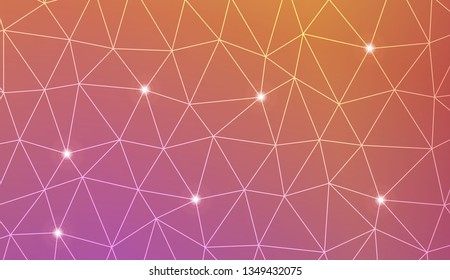 Modern pattern in triangles style. Decorative design For interior wallpaper, smart design, fashion print. Vector illustration. Blurred Background, Smooth Gradient Texture Color