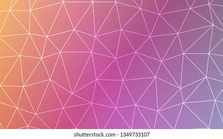 Modern pattern in triangles style. Decorative design For interior wallpaper, smart design, fashion print. Vector illustration. Blurred Background, Smooth Gradient Texture Color
