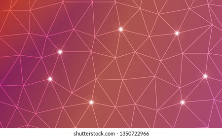 Modern pattern in triangles style. Decorative design For interior wallpaper, smart design, fashion print. Vector illustration. Blurred Background, Smooth Gradient Texture Color