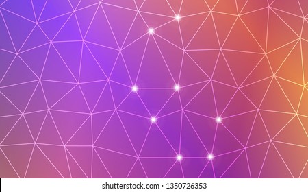 Modern pattern in triangles style. Decorative design For interior wallpaper, smart design, fashion print. Vector illustration. Blurred Background, Smooth Gradient Texture Color