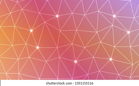 Modern pattern in triangles style. Decorative design For interior wallpaper, smart design, fashion print. Vector illustration. Blurred Background, Smooth Gradient Texture Color