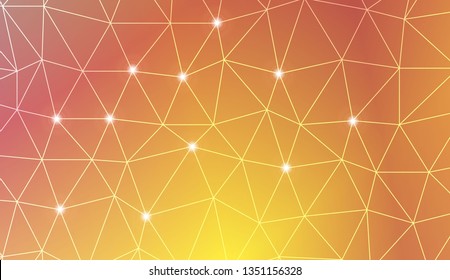 Modern pattern in triangles style. Decorative design For interior wallpaper, smart design, fashion print. Vector illustration. Blurred Background, Smooth Gradient Texture Color