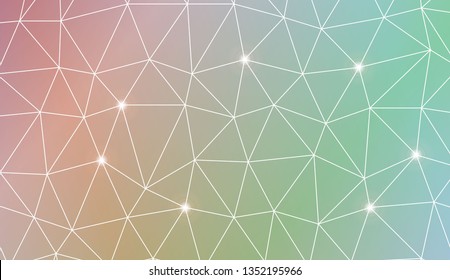 Modern pattern in triangles style. Decorative design For interior wallpaper, smart design, fashion print. Vector illustration. Blurred Background, Smooth Gradient Texture Color