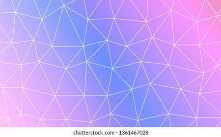 Modern pattern in triangles style. Decorative design For interior wallpaper, smart design, fashion print. Vector illustration. Blurred Background, Smooth Gradient Texture Color