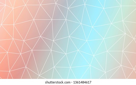 Modern pattern in triangles style. Decorative design For interior wallpaper, smart design, fashion print. Vector illustration. Blurred Background, Smooth Gradient Texture Color