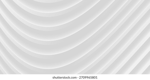Patrón moderno. Fondo de color blanco y gris. Vector Diseño de corte de papel de forma. Línea curva de movimiento Simple Abstractas