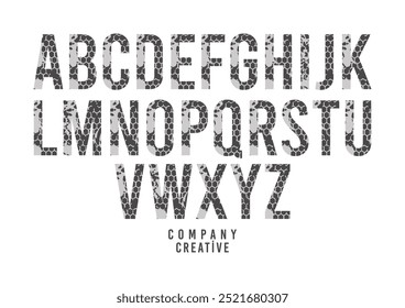 modern patterned alphabet font design