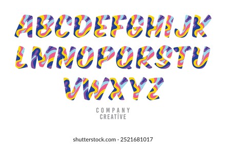 modern patterned alphabet font design