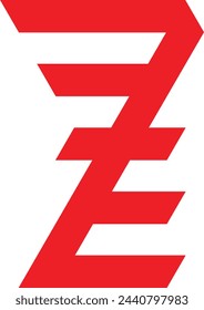 Modern patterned Z style alphabets vector illustration