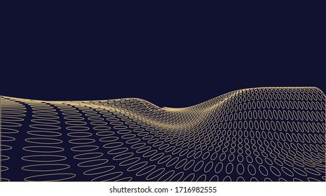Modern Pattern.Optical art abstract background wave design.Technology concept.Futuristic vector illustration.Dynamic texture for graphic design, business cards, cover, labels mock-up, stickers layout.