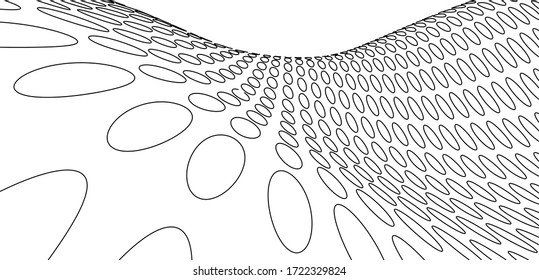 Modern Pattern.Optical art abstract background wave design.Technology concept.Futuristic vector illustration.Dynamic texture for graphic design, business cards, cover, labels mock-up, stickers layout.