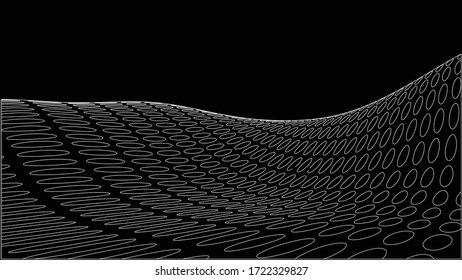 Patrón moderno.Diseño de onda de fondo abstracto de arte óptico.Concepto tecnológico.Ilustración vectorial futurista.Textura dinámica para diseño gráfico, tarjetas de visita, portada, maqueta de etiquetas, diseño de etiquetas.