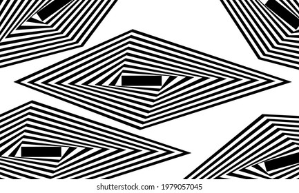 modern patterns in the style of op-art With a black rectangle in the middle wallpaper for design