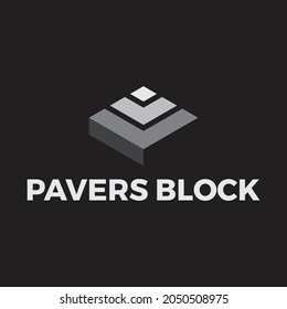 modern paving block logo vector template 02